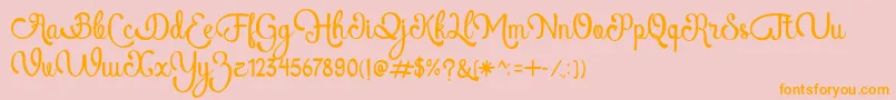 AtlantisHeartFree Font – Orange Fonts on Pink Background