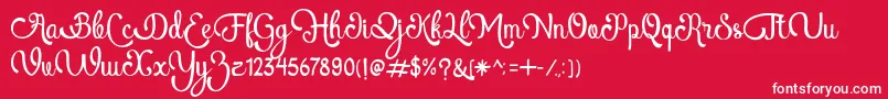 AtlantisHeartFree Font – White Fonts on Red Background