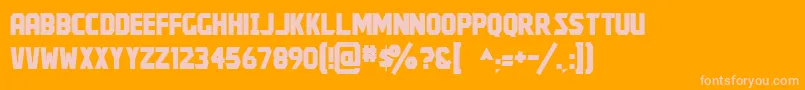 Kroftsmann Font – Pink Fonts on Orange Background