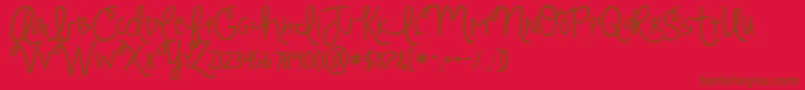 Подробнее о шрифте Kgstrawberrylimeade Шрифт Kgstrawberrylimeade – коричневые шрифты на красном фоне