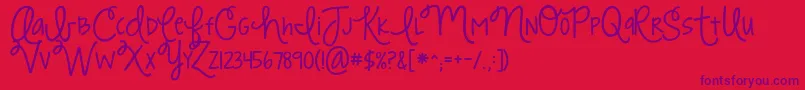 Police Kgstrawberrylimeade – polices violettes sur fond rouge
