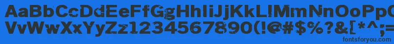 Шрифт Dsiodrer2 – чёрные шрифты на синем фоне