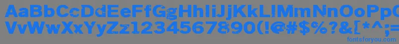 フォントDsiodrer2 – 灰色の背景に青い文字