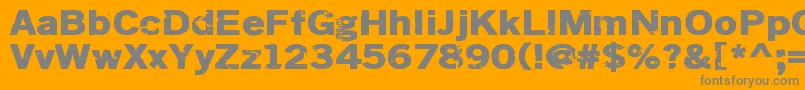 Dsiodrer2 Font – Gray Fonts on Orange Background