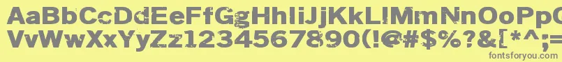 Dsiodrer2 Font – Gray Fonts on Yellow Background
