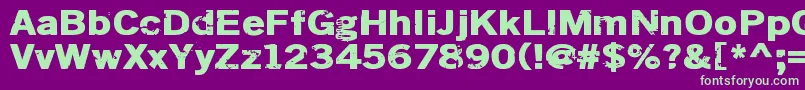 Czcionka Dsiodrer2 – zielone czcionki na fioletowym tle
