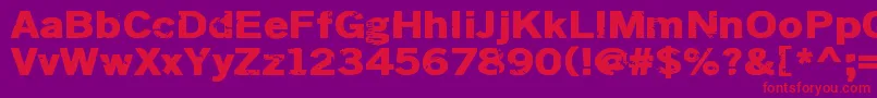 Dsiodrer2 Font – Red Fonts on Purple Background