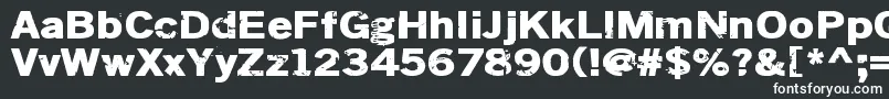 Dsiodrer2-fontti – valkoiset fontit mustalla taustalla