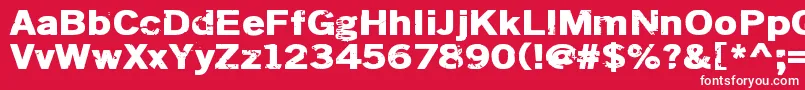 フォントDsiodrer2 – 赤い背景に白い文字