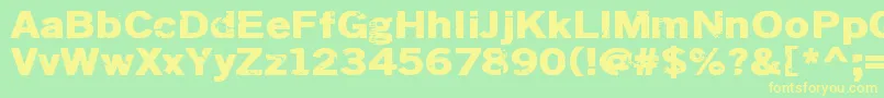 Dsiodrer2 Font – Yellow Fonts on Green Background