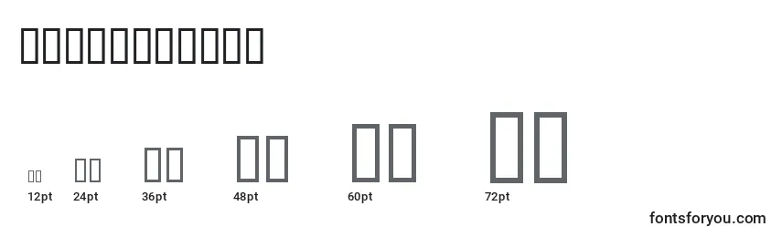 Technicbold Font Sizes