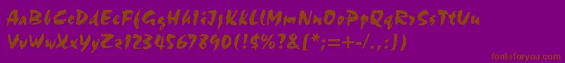 Choc Font – Brown Fonts on Purple Background