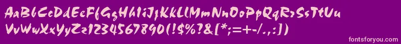 Choc Font – Pink Fonts on Purple Background