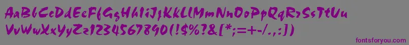 Choc Font – Purple Fonts on Gray Background