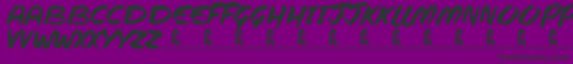 Steppers-fontti – mustat fontit violetilla taustalla