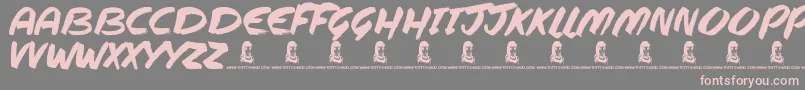 Saiba mais sobre a fonte Steppers Fonte Steppers – fontes rosa em um fundo cinza