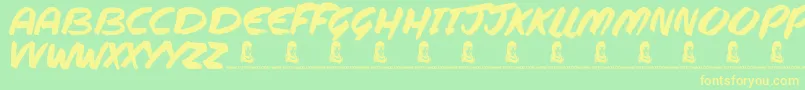 fuente Steppers – Fuentes Amarillas Sobre Fondo Verde