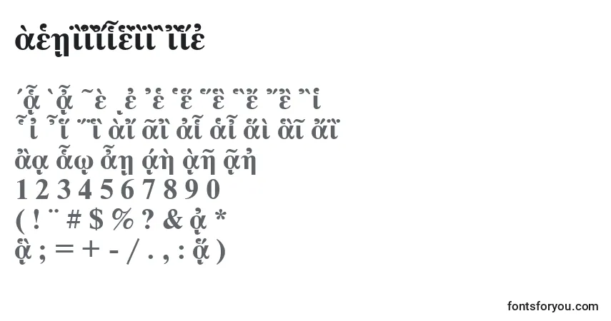 Czcionka NewtonpgttBold – alfabet, cyfry, specjalne znaki