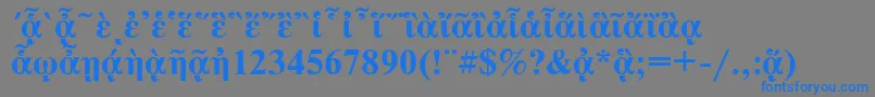 NewtonpgttBold Font – Blue Fonts on Gray Background