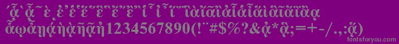 NewtonpgttBold-Schriftart – Graue Schriften auf violettem Hintergrund