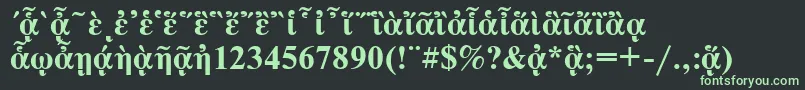 Шрифт NewtonpgttBold – зелёные шрифты на чёрном фоне