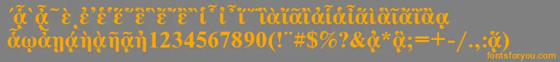 NewtonpgttBold-Schriftart – Orangefarbene Schriften auf grauem Hintergrund