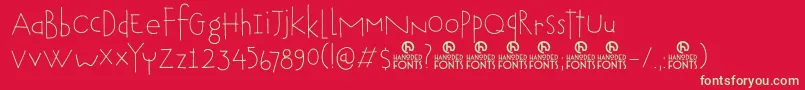 DkTobu Font – Green Fonts on Red Background