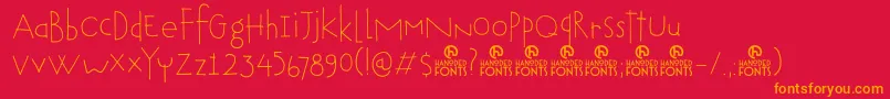 DkTobu Font – Orange Fonts on Red Background