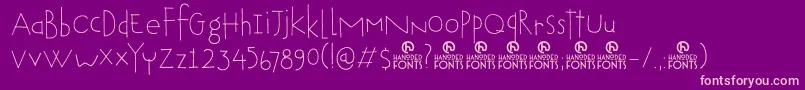 DkTobu Font – Pink Fonts on Purple Background