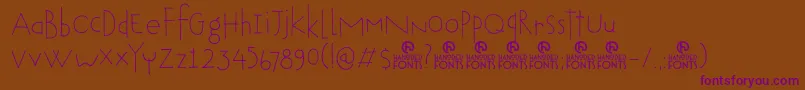 DkTobu Font – Purple Fonts on Brown Background