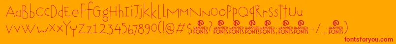 DkTobu Font – Red Fonts on Orange Background