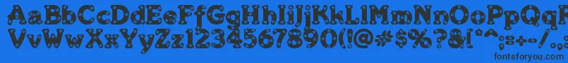 フォントMerkins – 黒い文字の青い背景
