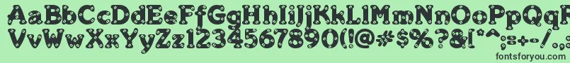 Merkins Font – Black Fonts on Green Background