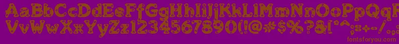 Merkins Font – Brown Fonts on Purple Background