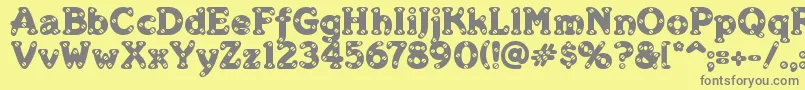 Merkins Font – Gray Fonts on Yellow Background