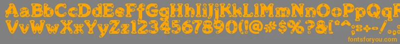 Merkins-Schriftart – Orangefarbene Schriften auf grauem Hintergrund