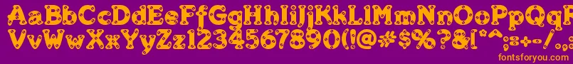 Merkins Font – Orange Fonts on Purple Background