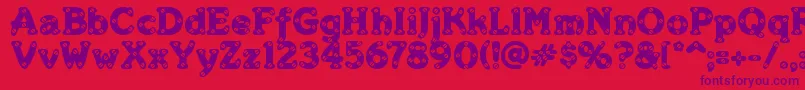 Merkins Font – Purple Fonts on Red Background