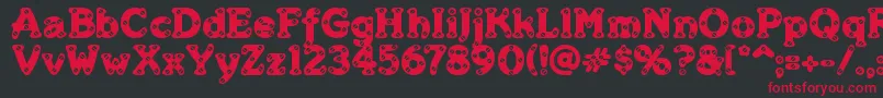 Merkins Font – Red Fonts on Black Background