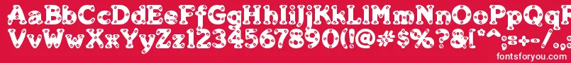 Merkins Font – White Fonts on Red Background