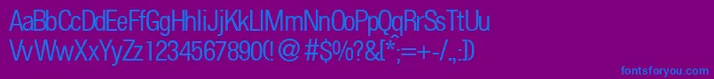 フォントFoldersmalldbNormal – 紫色の背景に青い文字