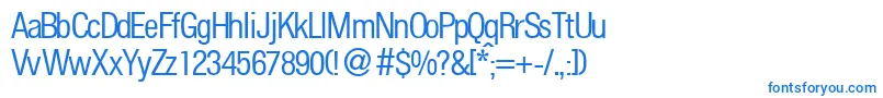 FoldersmalldbNormal-fontti – siniset fontit valkoisella taustalla