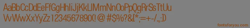 FoldersmalldbNormal Font – Brown Fonts on Gray Background