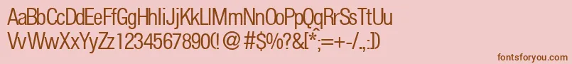 FoldersmalldbNormal Font – Brown Fonts on Pink Background