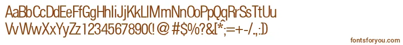 Шрифт FoldersmalldbNormal – коричневые шрифты на белом фоне