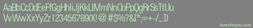FoldersmalldbNormal Font – Green Fonts on Gray Background
