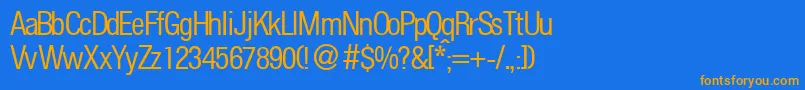 FoldersmalldbNormal Font – Orange Fonts on Blue Background