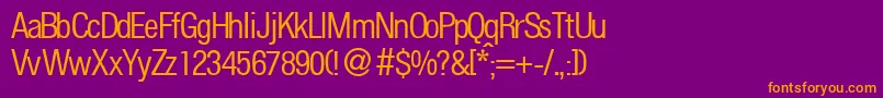 FoldersmalldbNormal Font – Orange Fonts on Purple Background