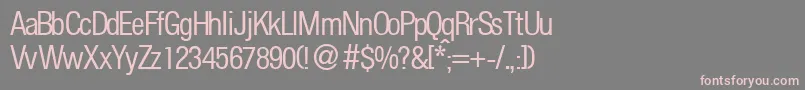 FoldersmalldbNormal-fontti – vaaleanpunaiset fontit harmaalla taustalla
