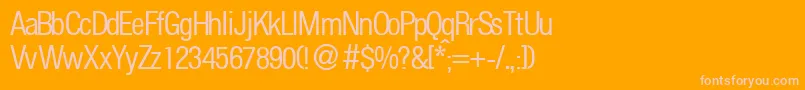 FoldersmalldbNormal Font – Pink Fonts on Orange Background